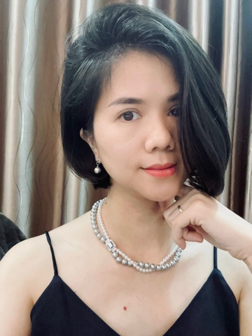 Vòng Cổ tinh thể Ngọc Trai Dây Đôi Mix Màu Trắng Xám 5mm-41cm, 8mm-43,5cm chưa khóa