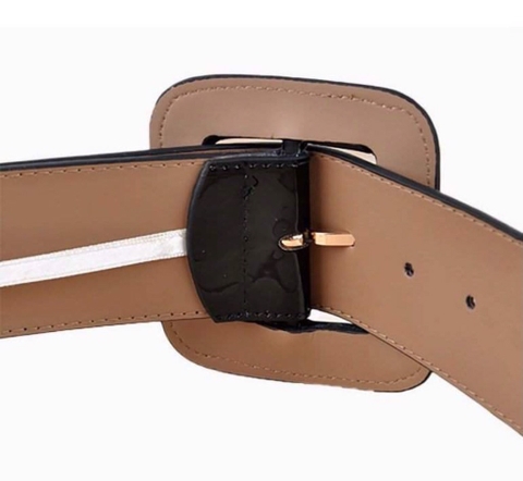 Dây Lưng HimHip Da Thật Bóng Khóa Mặt Vuông To 4.5x100cm