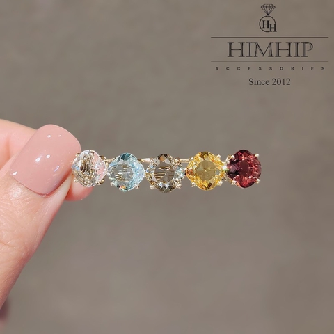 Kẹp Mái HimHip Đính Đá Phale Nhiều Màu Sắc Sang Trọng 4.5cm