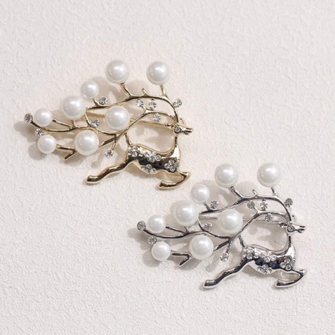 Trâm, Ghim Cài Áo HimHip Hươu Sao Nhẹ Nhàng Sang Trọng HKCC Mix Trai 4*5,5cm