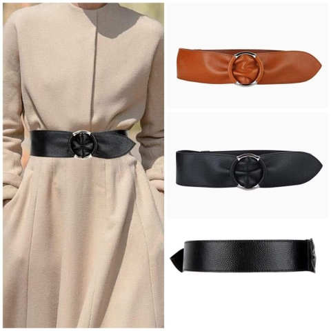 Dây lưng da miếng 1mặt khoá tròn sang trọng 5.2-6.6*98cm