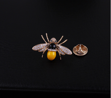 Pin Cài Áo HimHip Nam Nữ Ong Mắt Đen Sang Trọng HKCC Đính Phale 2*3cm