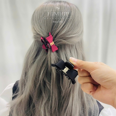 Kẹp Càng Cua Noel HimHip Composite Thắt Nơ Vải Sang Trọng