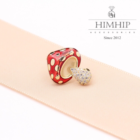Trâm, Ghim Cài Áo Nhỏ HimHip Cây Nấm Dễ Thương HKCC Đính Phale 2x1.5cm