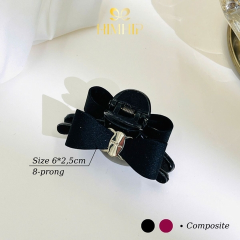 Kẹp Càng Cua Noel HimHip Composite Thắt Nơ Vải Sang Trọng