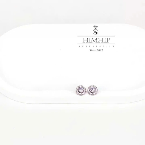 Khuyên Tai Nụ HimHip TiTan Nụ Phale Phối Vòng Hạt Phale 1cm