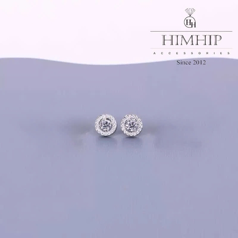 Khuyên Tai Nụ HimHip TiTan Nụ Phale Phối Vòng Hạt Phale 1cm