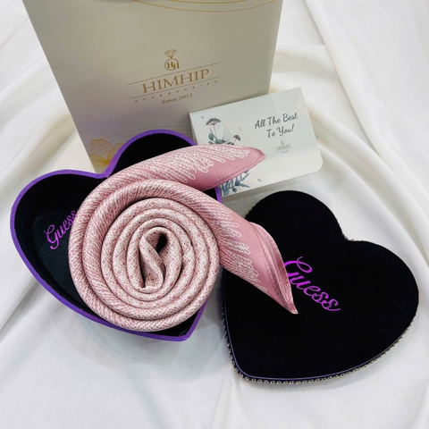 Set Quà Valentine HimHip Khăn Lụa Vuông Cao Cấp 65x65cm Kèm Túi Hộp Thiệp - 1141