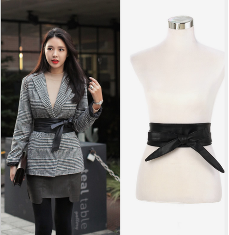 Dây Lưng HimHip Da PU Tự Thắt Nơ Cá Tính 3.4-9.7x218cm