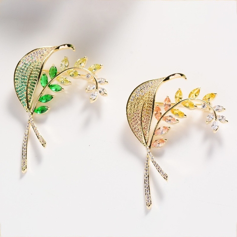 Trâm, Ghim Cài Áo HimHip Bông Lúa Thanh Lịch HKCC Đính Phale 4*6cm