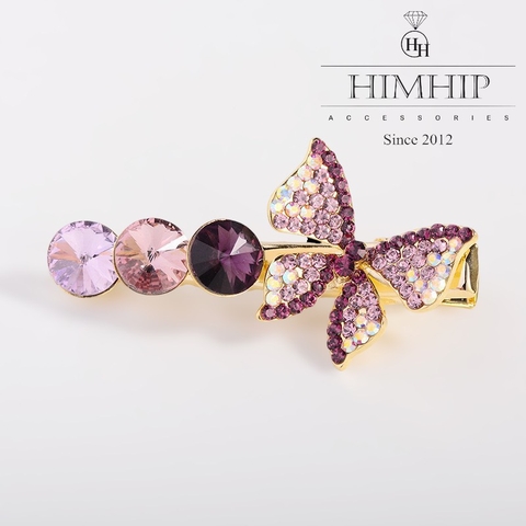 Kẹp Mái HimHip Đính Đá  Phale Hình Bướm Sang Trọng 0.7x4.7cm