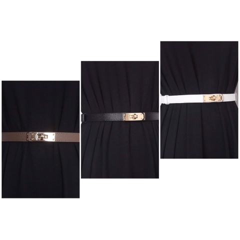 Dây Lưng HimHip Da Thật Khóa Cài Mạ Vàng Sang Trọng 2x97cm