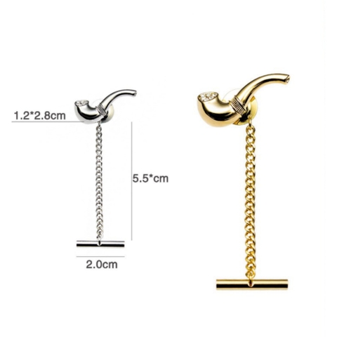 Pin Cài Áo HimHip Tẩu Thuốc Cá Tính HKCC Đính Phale 1.3x2.8cm