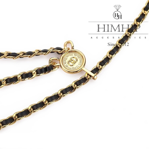 Dây Lưng HimHip Xích Mix Da PU Khóa Sang Trọng 103cm