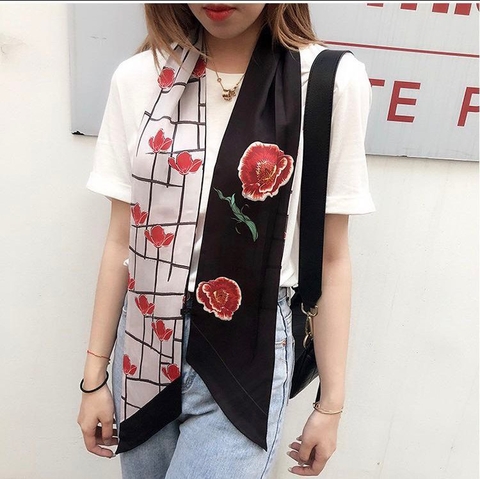 Set Quà HimHip Khăn Tuban Lụa Dài & Cài Khăn Kèm Túi Hộp Thiệp - 410