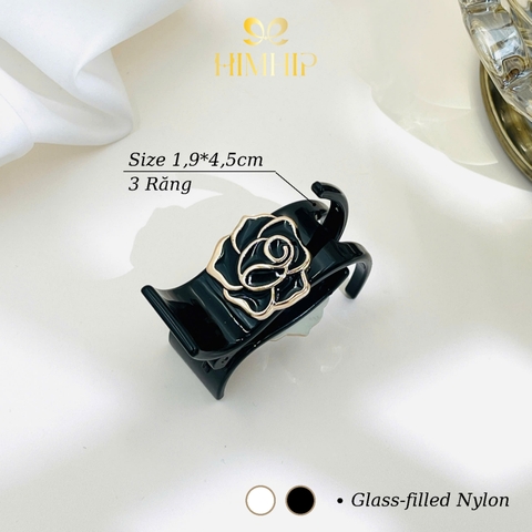 Kẹp Càng Cua HimHip Glass-filled Nylon Hoa Hồng Gai 3 Răng 1.9x4.5cm