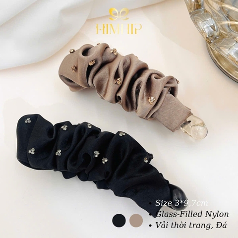 Kẹp Móc Dọc HimHip Glass-filled Nylon Nhún Vải Đính Hoa Hạt Phale 3x9.7cm