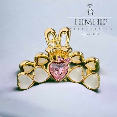 Kẹp Càng Cua HimHip HKCC Hình Trái Tim Phale Tai Thỏ Đáng Yêu 2.5x4.5cm