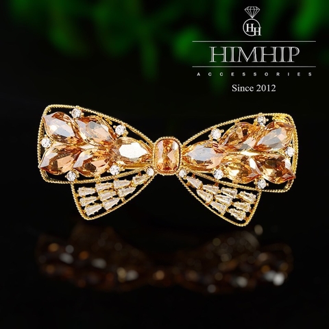 Kẹp Bấm HimHip HKCC Đính Phale Nơ Sang Trọng 3x7cm