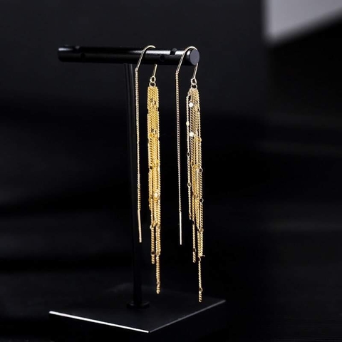 Khuyên Tai Dài HimHip Kết Tua Rua Quý Phái HKCC 9cm