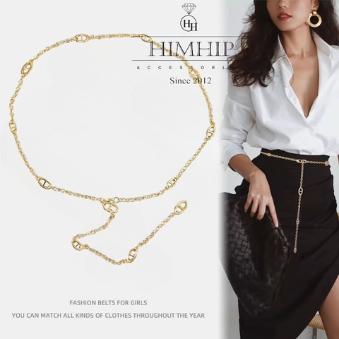 Dây Lưng HimHip Xích HKCC Bản Nhỏ Sang Trọng 110.5cm