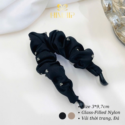 Kẹp Móc Dọc HimHip Glass-filled Nylon Nhún Vải Đính Hoa Hạt Phale 3x9.7cm