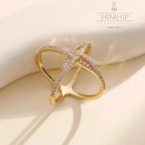 Cài Khăn 4 Chấu HimHip Size Nhỏ Phối Đá Phale Thanh Lịch 1.7*2cm