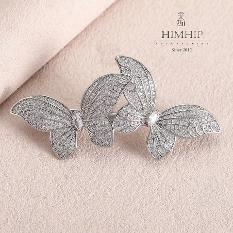 Kẹp Bấm HimHip HKCC Bướm Lá Phale Thanh Lịch 7x3.5cm