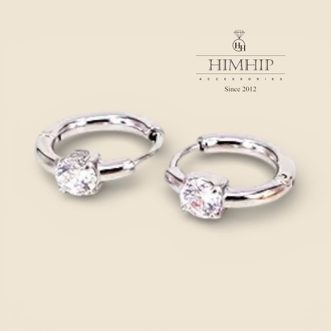 Khuyên Tai Nụ HimHip TiTan Khóa Vòng Nụ Phale Thanh Lịch 1.2cm