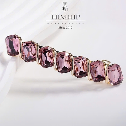 Kẹp Bấm HimHip HKCC Hàng Đá Phale Phối Xoắn Hợp Kim Cao Cấp 8.5*1.8cm