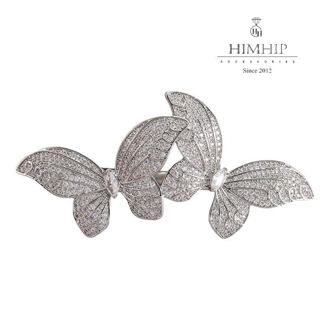Kẹp Bấm HimHip HKCC Bướm Lá Phale Thanh Lịch 7x3.5cm