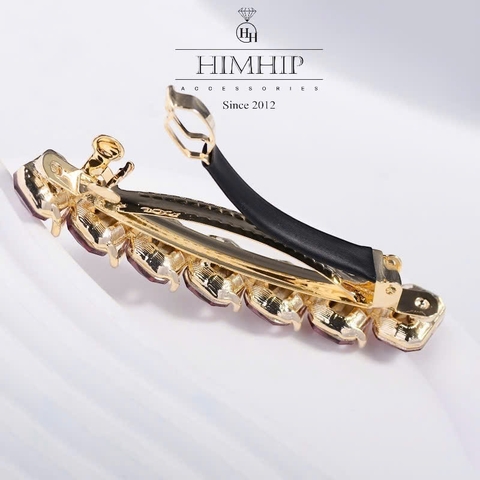Kẹp Bấm HimHip HKCC Hàng Đá Phale Phối Xoắn Hợp Kim Cao Cấp 8.5*1.8cm