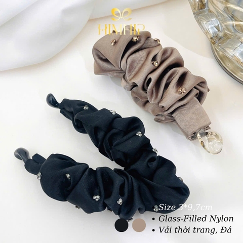 Kẹp Móc Dọc HimHip Glass-filled Nylon Nhún Vải Đính Hoa Hạt Phale 3x9.7cm