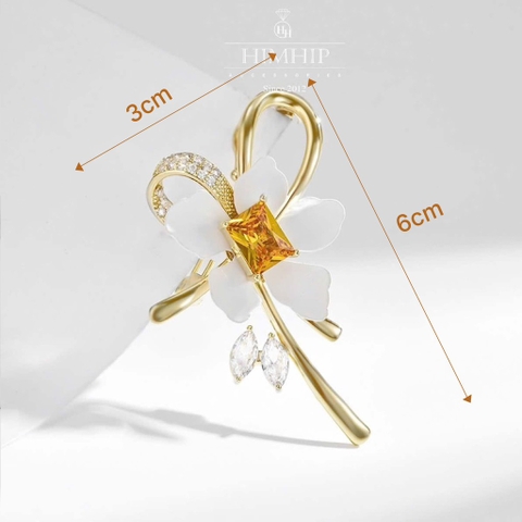 Set Quà HimHip Khăn Lụa Vuông 70x70cm & Cài Khăn, Cài Áo Kèm Túi Hộp Thiệp - 609