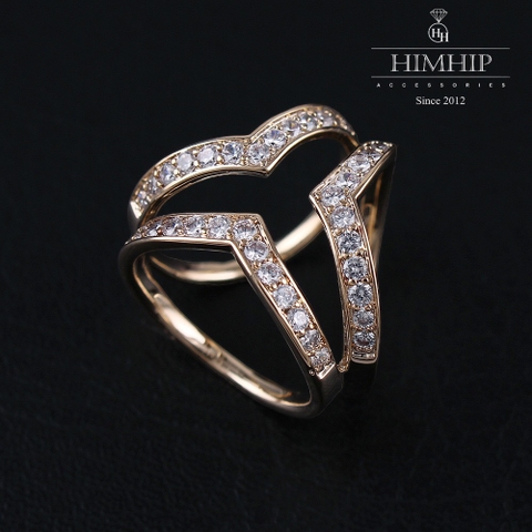 Cài Khăn 3 Chấu HimHip Size To Chữ T Sang Trọng HKCC Đính Phale 2x2.3cm