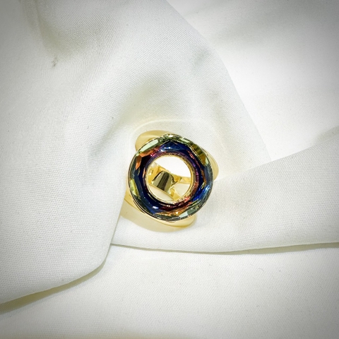 Cài Khăn 4 Chấu HimHip Size To Mặt Tròn Sang Trọng HKCC Đính Phale 2x2.5cm - Ánh Vàng