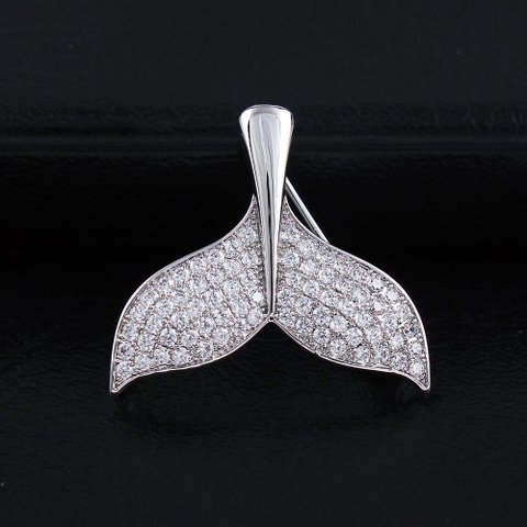 Trâm, Ghim Cài Áo Nhỏ HimHip Đuôi Cá Thanh Lịch HKCC Đính Phale 1,4cm