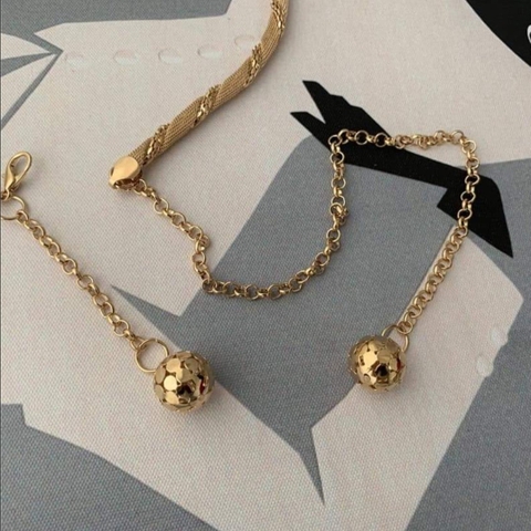 Dây Lưng HimHip Xích HKCC Phối Quả Cầu Sang Trọng 0.7x66-102cm