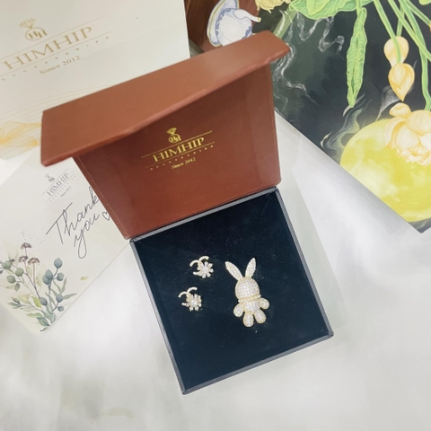 Set Quà Trung Thu HimHip [Thỏ Phú Quý 02] Cài Áo Kèm Túi Hộp Thiệp - 631