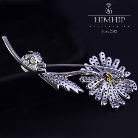 Trâm, Ghim Cài Áo HimHip Cúc Họa Mi Thanh Lịch HKCC Mix Trai 3*6cm