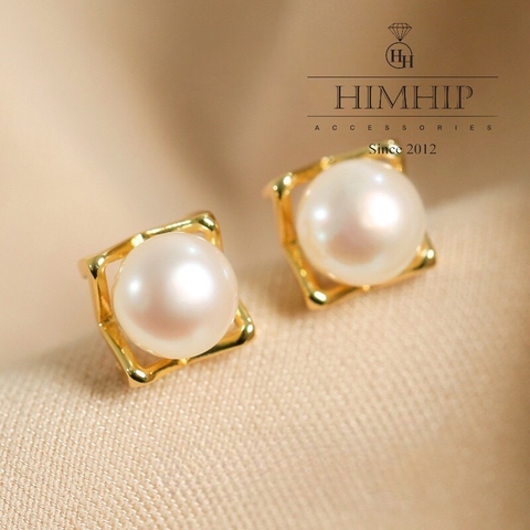 Set Trang Sức HimHip Kiềng Cổ 15cm, Cài Áo, Khuyên Tai Kèm Hộp Nhung Phụ Kiện Áo Dài