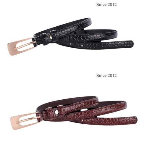 Dây Lưng HimHip Da Thật Họa Tiết Viền Nổi Sang Trọng 1.5x100cm