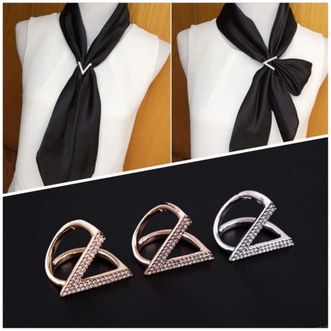 Cài Khăn 3 Chấu HimHip Size To Chữ V Thanh Lịch HKCC Đính Phale 2.5cm