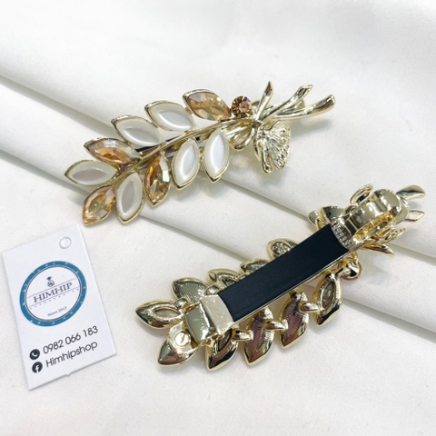 Kẹp Bấm HimHip HKCC Lá Nguyệt Quế Thanh Lịch 2x7cm
