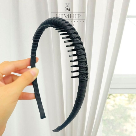 Bờm Tóc Tag HimHip Composite Xoắn Vải Thanh Lịch 1.3cm