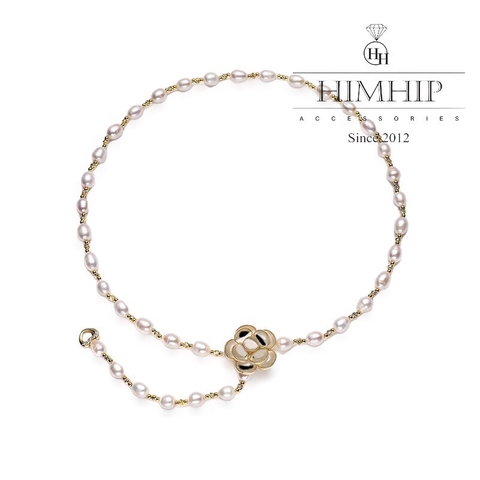 Vòng Cổ HimHip Trai Thật Mix Mặt Hoa Hồng Mix Phale Sang Trọng 60+0cm