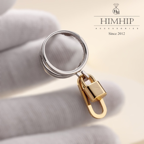 Cài Khăn Ống HimHip Size To Charm Ổ Khóa Nhỏ Thanh Lịch HKCC 2x2cm