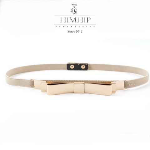 Dây Lưng HimHip Chun Mix Thanh Hợp Kim Hình Nơ Sang Trọng 1.5x68cm
