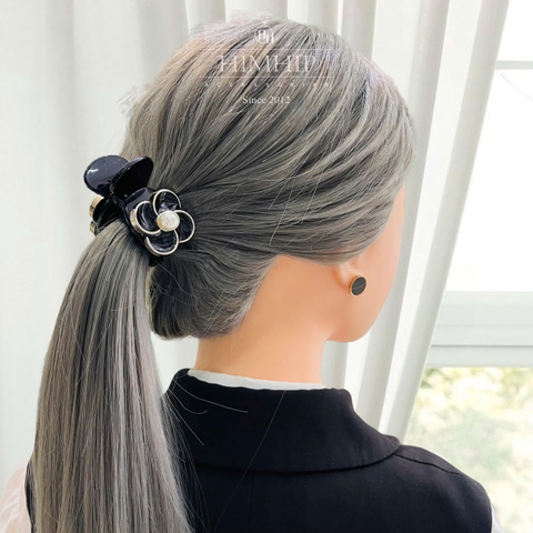 Kẹp Càng Cua HimHip Composite Mix Hạt Giả Trai Hoa 4 Cánh Thanh Lịch 3 Răng 3x5cm