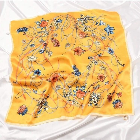 Khăn Lụa Cao Cấp HimHip 65x65cm Khăn Quàng Quà Tặng Khăn